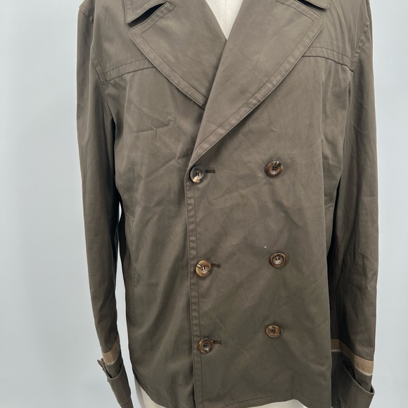 Authentic GUCCI Men's Long Sleeve Double Breasted Cotton Jacket Coat Size 52
